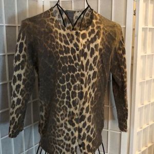 Trending Cardigan Leopard Wool sz. M
